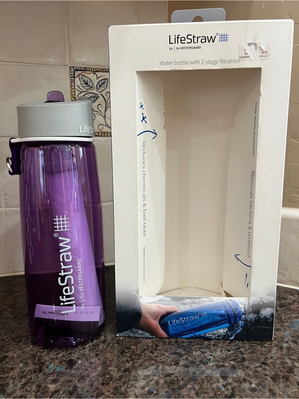 LifeStraw Water Bottle - Purple - Picture 5 of 6